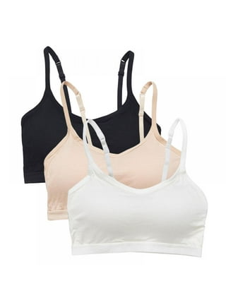 Women's Cotton T-Shirt Bra Comfort Soft Wirefree Lightly Padded Bra Solid  Color Everyday Small Cup Underwear with Convertible Straps