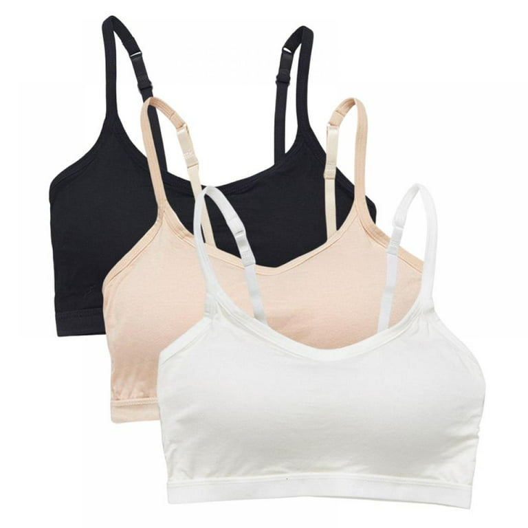 Sports Bras for Women - 3 Pack V-Neck Wireless Bralettes with Support  Comfort Plunge Padded Fitness Cami Crop S-XXL