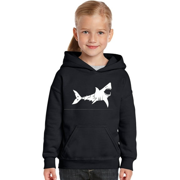 LA Pop Art Girl's Word Art Hooded Sweatshirt - BITE ME