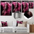 thumbnail image 4 of Designart "Vibrant Equine Black and Pink Horse Majesty IV" Animals Horse Metal Wall Art Prints, 4 of 5