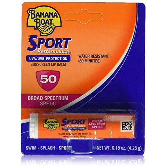 Banana Boat Sport Spf 50 Sunscreen Lip Balm, 6 Count