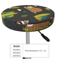 thumbnail image 4 of Daiia Funny Sloths In The Forest Stool Covers Round,Round Bar Stool Covers Waterproof Bar Chair Covers Washable Stool Cushion Slipcover for 12-14 Inch Chair-12 inch, 4 of 7
