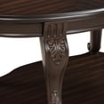 thumbnail image 4 of Classic Oval Wood Coffee Table, 2-Tier Cocktail Table With Open Storage Shelf for Living Room Office, 4 of 7