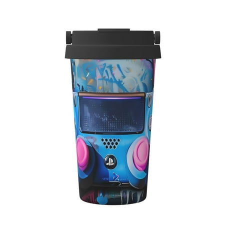 

KLL Street Art Gamepad Design Pattern Stainless Steel Vacuum Insulated Tumbler - Carry Insulated Coffee Mug - Reusable Insulated Cold Brew Iced Coffee Cup Thermos