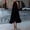 Black, variant on Women's Elegant Halter Neck Pleated Ruffle Hem Midi Dress – Off-Shoulder Sleeveless A-Line Solid Color Cocktail Gown Wine Red，S