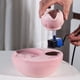thumbnail image 2 of Dispensador de agua para mascotas de cerámica con fuente para gatos, filtro de circulación automático, color rosa, 2 of 2