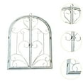 thumbnail image 6 of FashionCha Arched Window Wall Decor Metal Scroll Wall Decor Retro Farmhouse Rustic for Yard White, 6 of 9