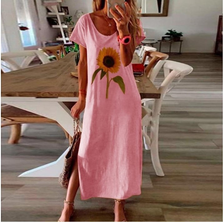 Women's Beach Casual Side Split Dress 