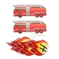 thumbnail image 3 of CATIEBYE Birthday Banner Fire Truck Theme Red for Festive Party Decorations, 3 of 6