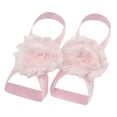 thumbnail image 2 of Sandals for Girls and Beach Footwear, Summer Shoes with 22 Pairs Solid Chiffon Flower Barefoot Sandals for Baby Girls Toddlers Kids, 2 of 4