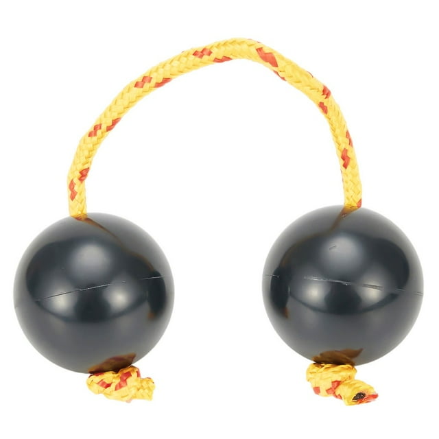 1Pcs Hochet Asalato Shaker Africain 5cm Boule de Sable Rythmique Double Boules Pièces d'Instrument de Percussion Traditionnel Noir