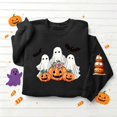 thumbnail image 5 of DIOAZUD Womens Halloween Sweatshirts Funny Ghost Graphic Pullovers Stretch Going Out Round Neck Long Sleeve Sweater Tops Halloween Costumes, 5 of 5