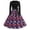 Purple #026, variant on Halloween Dresses for Women Ghost Spider Long Sleeve Cocktail 1950s Cute Dresses Crew Neck Hepburn Casual Funny Tea Length Dress with Belt L