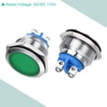 thumbnail image 3 of Unique Bargains M22 110V Panel Mount Waterproof Metal LED Indicator Signal Light Green, 3 of 5