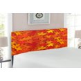 thumbnail image 2 of Orange Headboard, Colorful Autumn Fall Season Maple Leaves in Unusual Designs Nature Print, Upholstered Decorative Metal Bed Headboard with Memory Foam, Full Size, Burnt Orange, by Ambesonne, 2 of 4