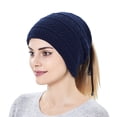 thumbnail image 2 of Women&Men Winter Slouchy Knit Warm Hats Scarf Dual Purpose Knitted Wool Hat Ear Protection Windproof Hat, 2 of 5