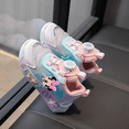 thumbnail image 3 of Frozen Girls Sneakers Elsa Spring & Fall New Kids Breathable Mesh Lighted Casual Shoes Disney Princess Soft Sole Swivel Button, 3 of 5