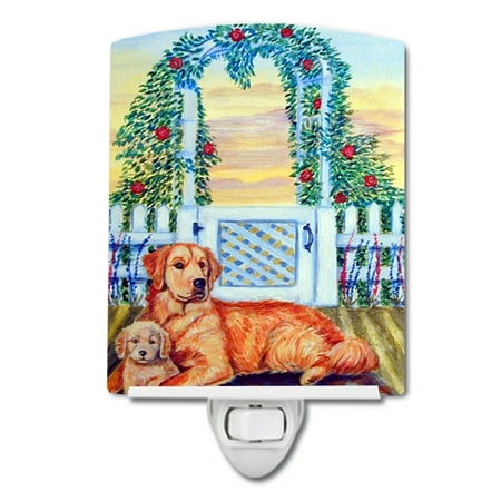 

Caroline s Treasures 7148CNL Golden Retriever and puppy at the fence Ceramic Night Light 6x4x3 multicolor