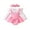Pink, variant on FAIWAD Toddler Baby Girls Valentines Day Outfits Ruffles Long Sleeve Tops and Romper Dress Matching Headband Suspender Skirt Set