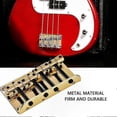thumbnail image 2 of Golden Metal Bridge for 4-String Electric Bass Guitar, 2 of 4