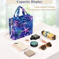 thumbnail image 5 of FORMRS Womens Corduroy Tote Bag Crossbody Shoulder Handbag with Pocket, Neon Pink Starfish, 5 of 7