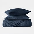 thumbnail image 4 of Lightweight Wrinkle Resistant Quilt Sets in Navy Herringbone for Twin/Twin-XL Size Bedding by Comfort Canopy, 4 of 10