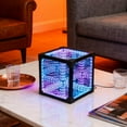 thumbnail image 2 of Mirror Night Light, 3D Abyss Lamp Desktop Atmosphere Light with Remote Control, Led Cube Lamp for Bedroom, Desk, Gaming Room, 2 of 8