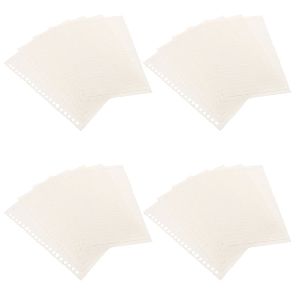 OUNONA 60Pcs A5 Grid Refill Paper Loose Leaf Notebook Inserts White Thickened Design for Smooth Writing