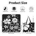 thumbnail image 2 of Black And White Ink Flower Outdoor Picnic Blanket, Foldable Waterproof Beach Mat, Portable Beach Blanket for Beach Camping, Hiking, Family Concerts, 2 of 7