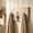 Khaki, variant on Rustic Wooden Wall Mounted Coat Rack, Cute House Pattern Sturdy 3 Hooks No Drill Smooth Hook Edges, Entryway Organizer Holders Rack Decor for Key Home Porch Store Apartment Dorm Office Daily Hosting