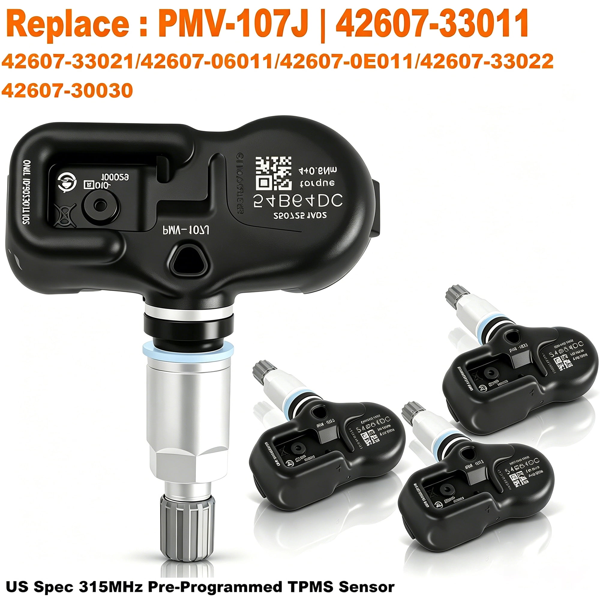 4X Genuine OEM TPMS Sensor 42607-33021 PMV-107J Tire Pressure