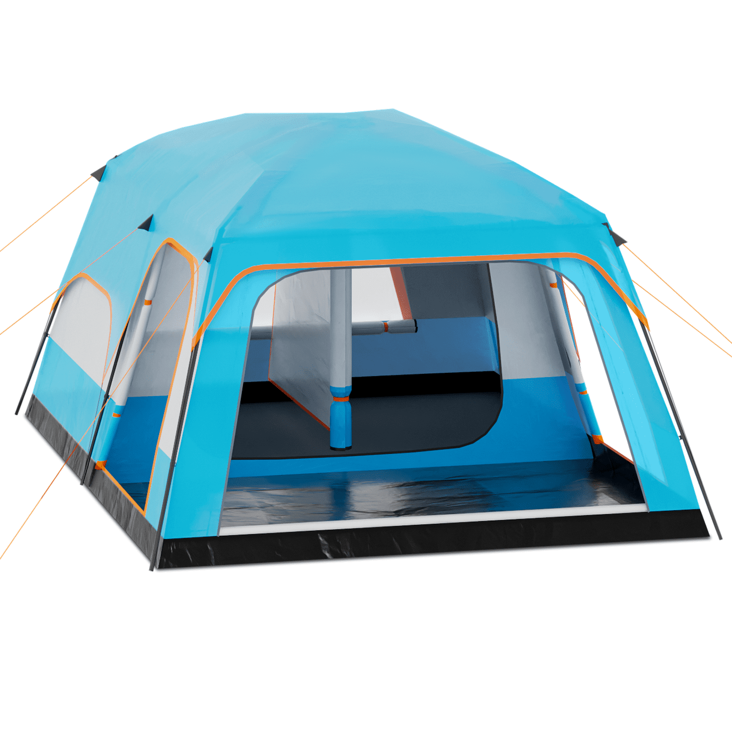 MoNiBloom Camping Tents, Family Tent with 2 Rooms, 58 Person Large