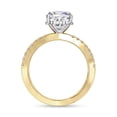 thumbnail image 4 of IGI Certified Lab Grown Diamond Engagement Ring | Center 8mm Cushion Cut Split Shank Solitaire Hidden Halo Wedding Rings For Women In 14k Solid Yellow Gold | F-G, VS-SI Quality (2.45 Ctw) Ring Size-4, 4 of 4