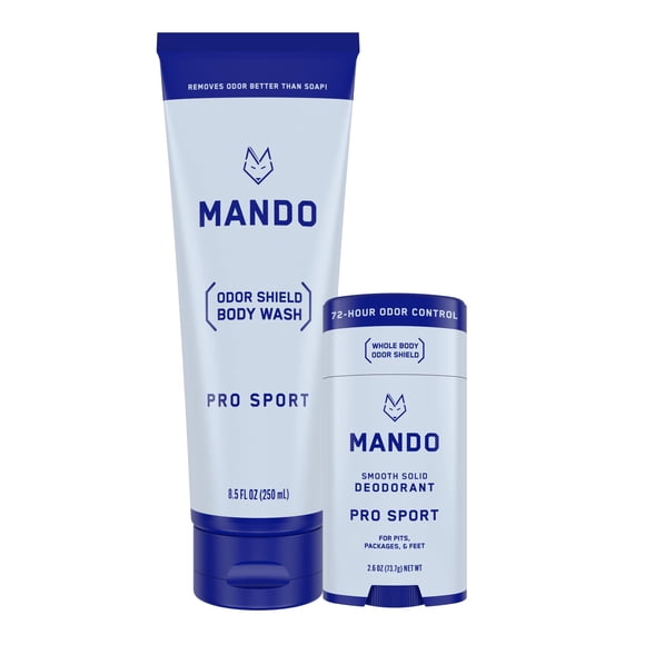 Desodorante Stick + Body Wash Mando Smooth Solid (75 ml/250 ml)