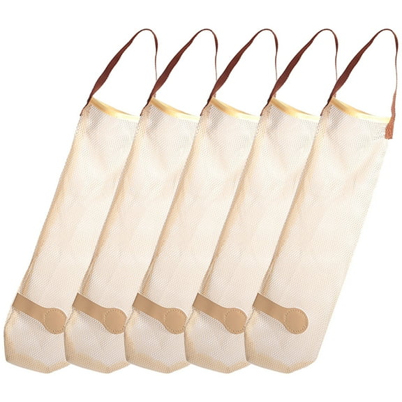 5Pcs Hanging Mesh Storage Bags Mesh Garlic Net Bags Reusable Mesh Bags Onion Bags Mesh Bags