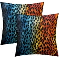 thumbnail image 2 of Colorful Leopard Print Pillow Cover - Leopard Throw Pillow Covers Set of 2 Animal Skin Texture Throw Pillow Covers 16x16 Inches for Home Couch Sofa Outdoor, 2 of 6