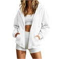 thumbnail image 2 of Evdexr Hoodies for Women Long Sleeve Zip Up Oversized Sweatshirt 2026 Casual Hooded Winter Fall Layering Jacket with Pockets White XL, 2 of 6