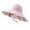 Pink, variant on ZHENHONG Bucket Hats for Women Sun Hat Sun Hat Female Summer Half Empty Top Can Tie Ponytail Fisherman Hat Large Overhang Sunscreen Hat Sun Hats