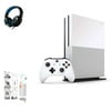 Microsoft Xbox One S 500GB, 4K Ultra HD White with BOLT AXTION Cleaning Kit Headset Bundle Like New