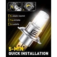 thumbnail image 4 of Bombilla LED antiniebla AUXITO 9003/H4, 6500 K, color blanco, 3000 lúmenes, paquete de 2, 4 of 6