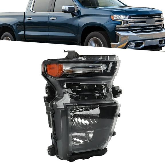 SHZAITOR Headlights Replacement for 2020-2023 Silverado 2500HD 3500HD Halogen Headlight Headlamp Right Passenger Side 84738617 GM2503504