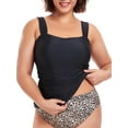 thumbnail image 3 of RELLECIGA Haut de Tankini Froncé Bandeau pour Femmes Maillots de Bain, 3 of 6