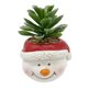 thumbnail image 2 of Plantas artificiales en macetas navideñas, maceta de imitación, adorno navideño, artesanía exquisita, maceta de resina realista de 7x7x11cm para sala Muñeco de nieve BLESIY Centros de mesa de escritorio, 2 of 8