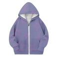 thumbnail image 2 of Tiijoy Toddler Girls Fleece Zip Up Hoodie Star Print Hooded Sweatshirt Jacket, Sizes 4-5, 2 of 4