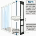 thumbnail image 4 of Elevon 1-Piece Aluminum Frame Pet Door, with Lockable Magnetic Latch Plate, Adjusted Height 75" to 83", Easy to Install, Sliding Glass Patio Door for Dogs and Cats, Black, Medium Size, 4 of 9