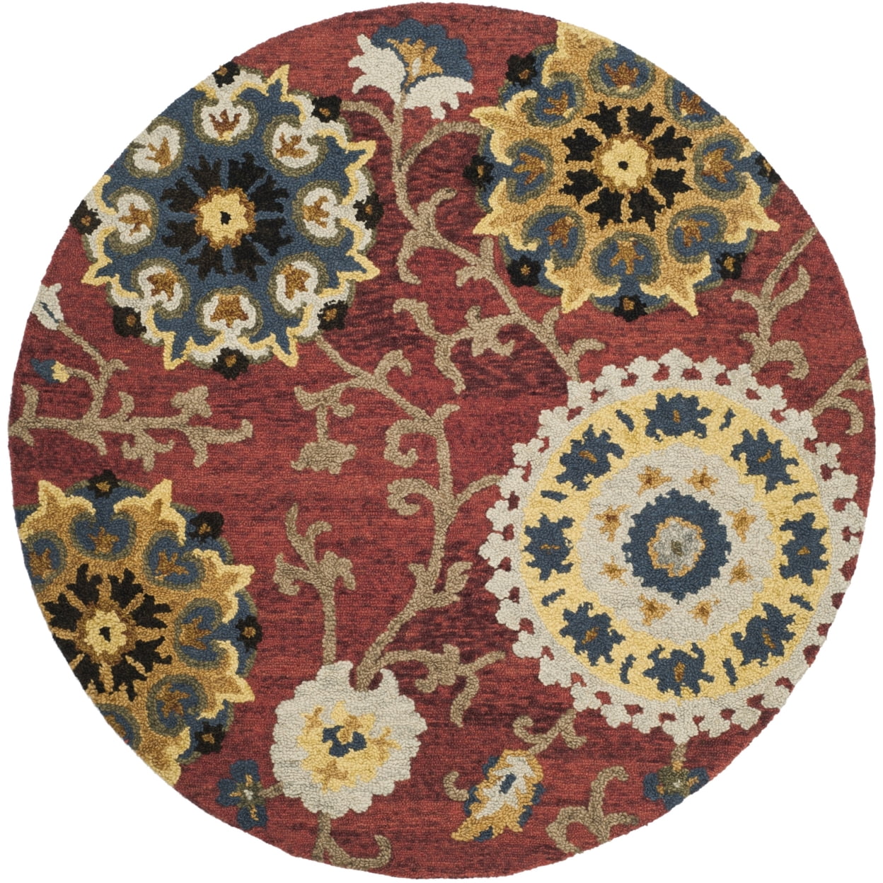 SAFAVIEH Blossom Danny Floral Wool Area Rug, Red/Multi, 11' x 15'