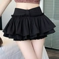 thumbnail image 4 of YUTK Tennis Skirts for Women Golf Skirt High Waisted with Shorts Underneath Athletic Pleated Tulle Ruffle Skorts Pockets Black S-Xxl, 4 of 7