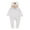 White, variant on Baby Jumpsuit Hooded Fleece Romper Footies Newborn Infant Zipper Long Sleeve Onesie Outwear Outfits Spring Warm Clothes