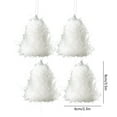 thumbnail image 4 of Cheapark 4PCS White Foam Christmas Ornaments - Lightweight Shatterproof Decor For Xmas Tree & Festive Party Home Use, 4 of 8