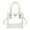 White#0904-65, variant on DIY Clear Tote Bag Kit 20x20x13cm - Adjustable Strap Handbag with Screw Assembly for Party and Travel Black